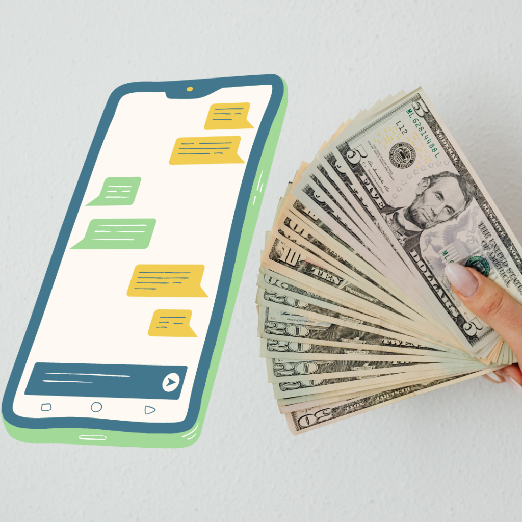 An artistic vision of a phone fitness app bringing money.
Source: Canva