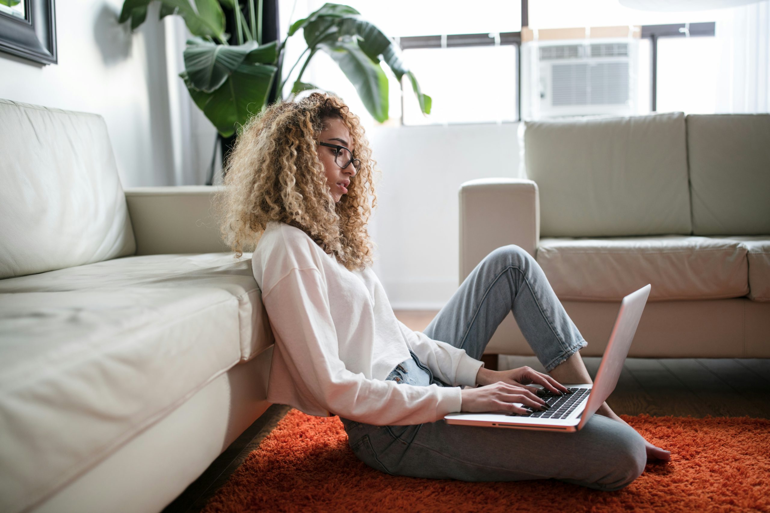 A pilates academy owner-to-be writing a business plan.