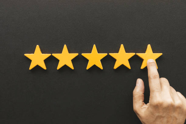 Five stars to symbol a client rating a gym on their social media platforms.