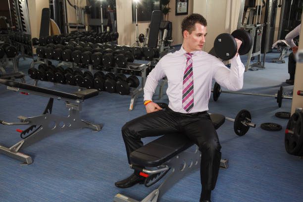 A corporate gym offering a small break from office work.