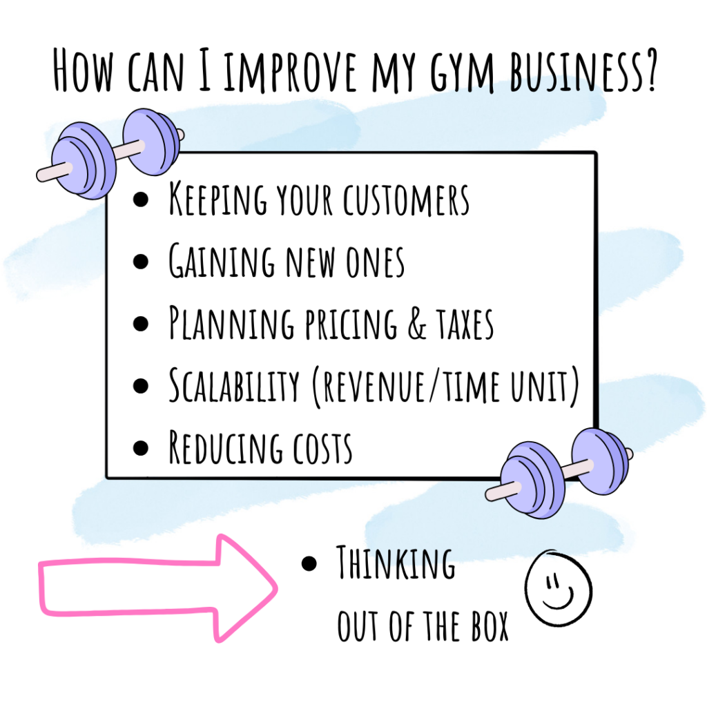 A list of general ideas which can help gym owners improve their fitness businesses.