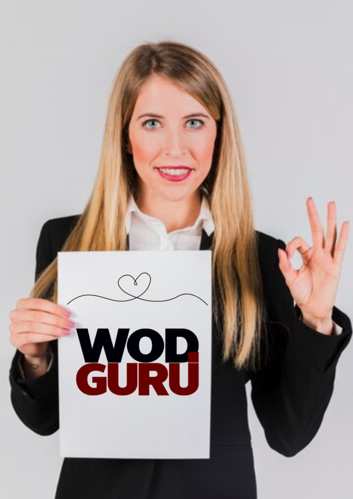 A beautician is recommending WodGuru brand.