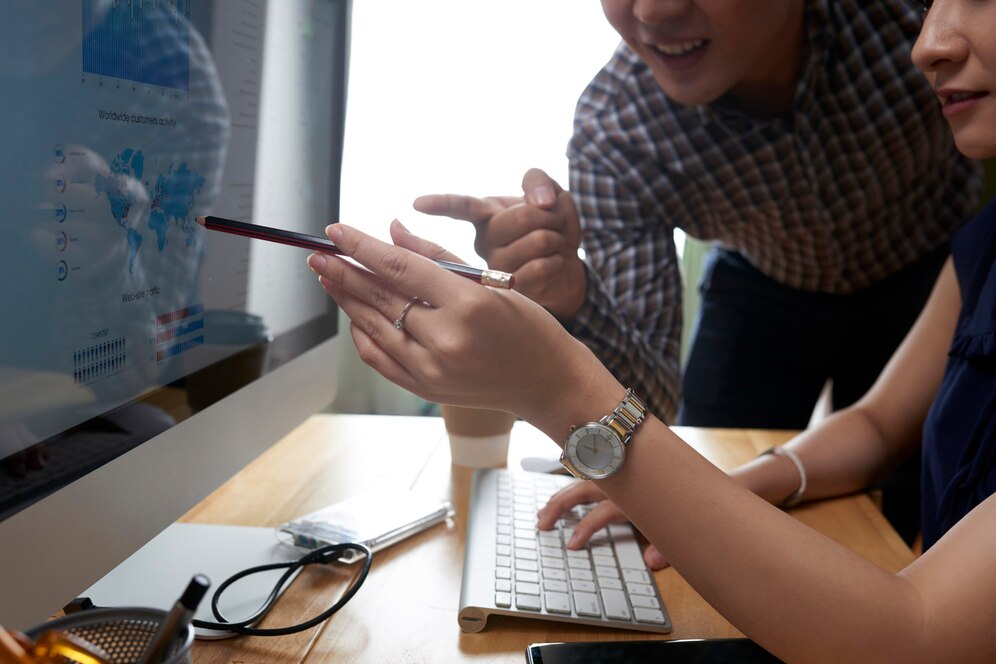 Users checking the functionalities of a fitness application.