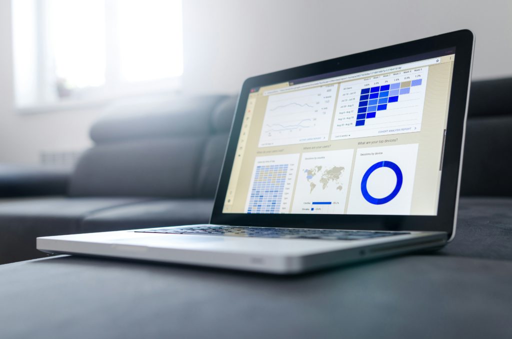 Computer screen with graphs that are the result of your fitness questionnaire.