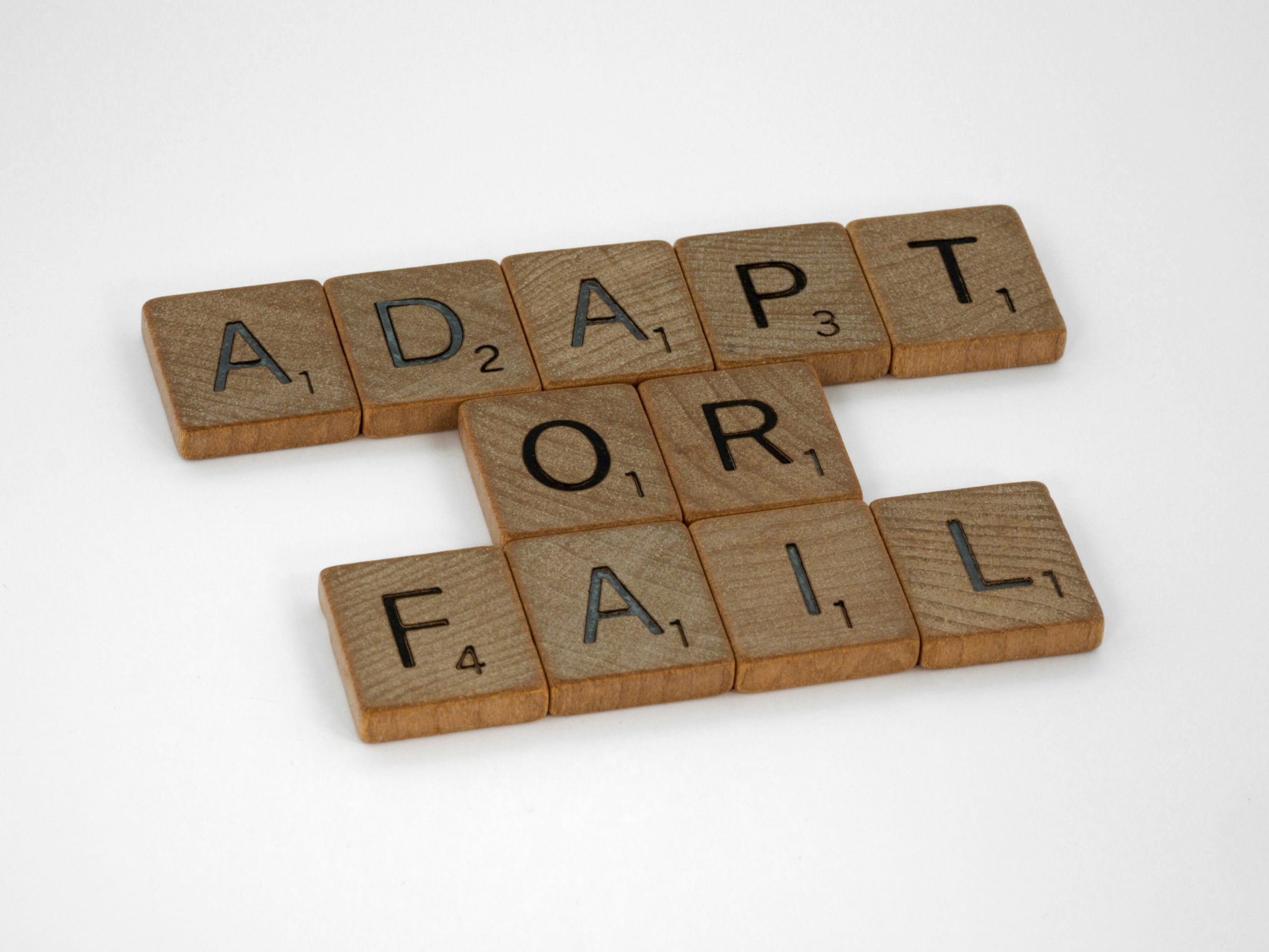 “Adapt or Fail” quotation as a symbol of continuous improvement in technology in the fitness industry.