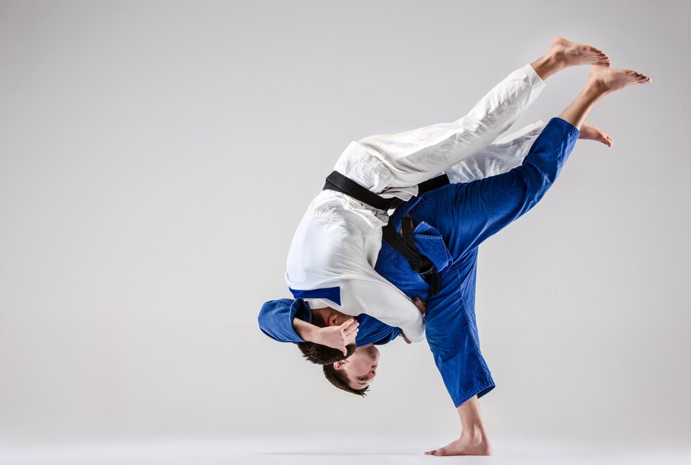 Two men fighting in brazilian jiu jitsu style. Source: Freepik