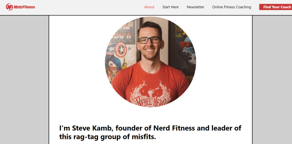 A fitness blog for beginners: NerdFitness.