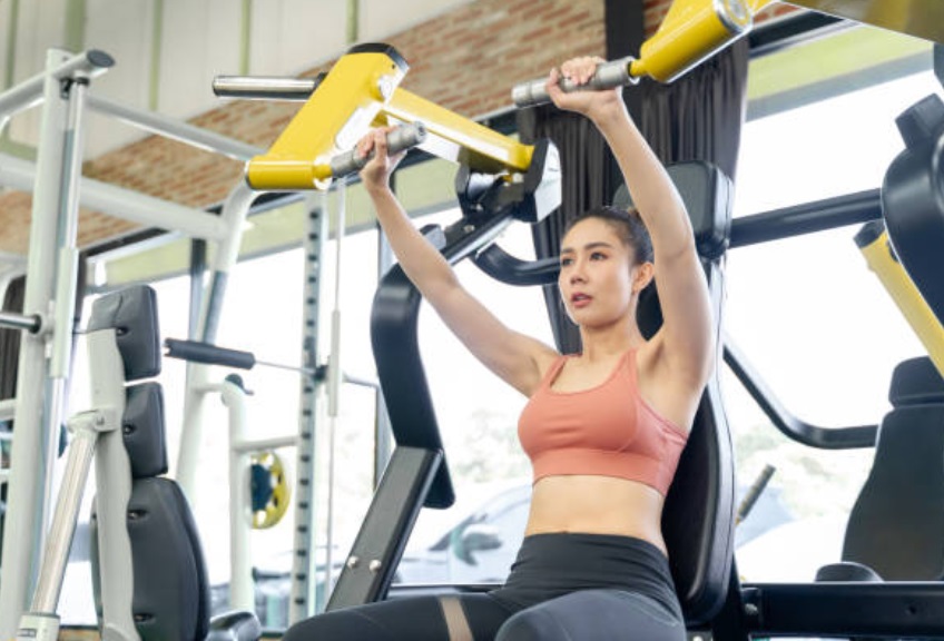 Stationary push up machine.