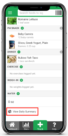 HEALTH APP FOR FOOD TRACKING: Nutritionix