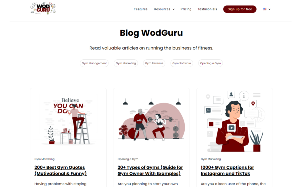 WodGuru - add content marketing as CrossFit business ideas