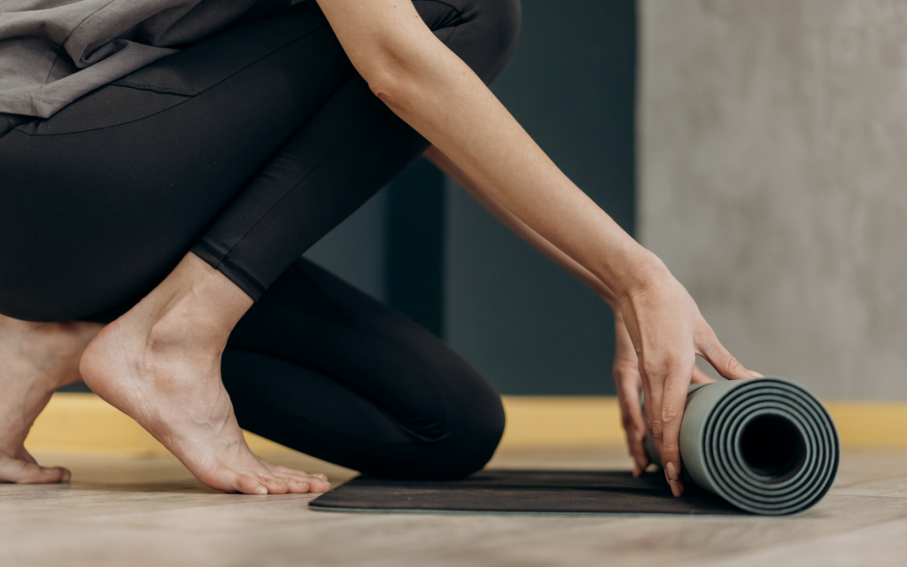 Aerial yoga at new yoga studio