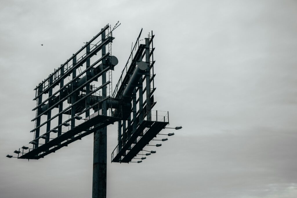 An empty billboard space symbolizing space for advertising.