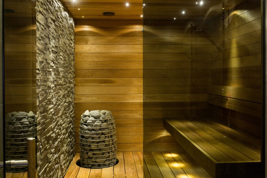 Minimalist style sauna.