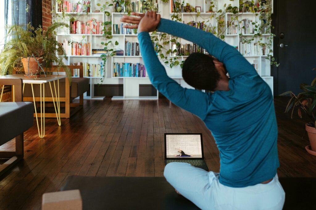 Delivery of fitness online services to a clients’ laptop.