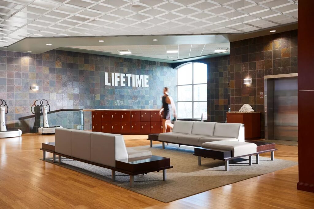 Lifetime Fitness interiors.