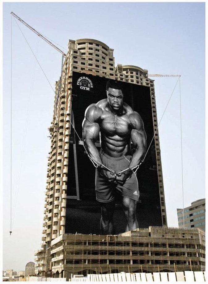 Double crane - one of the most creative fitness ads.