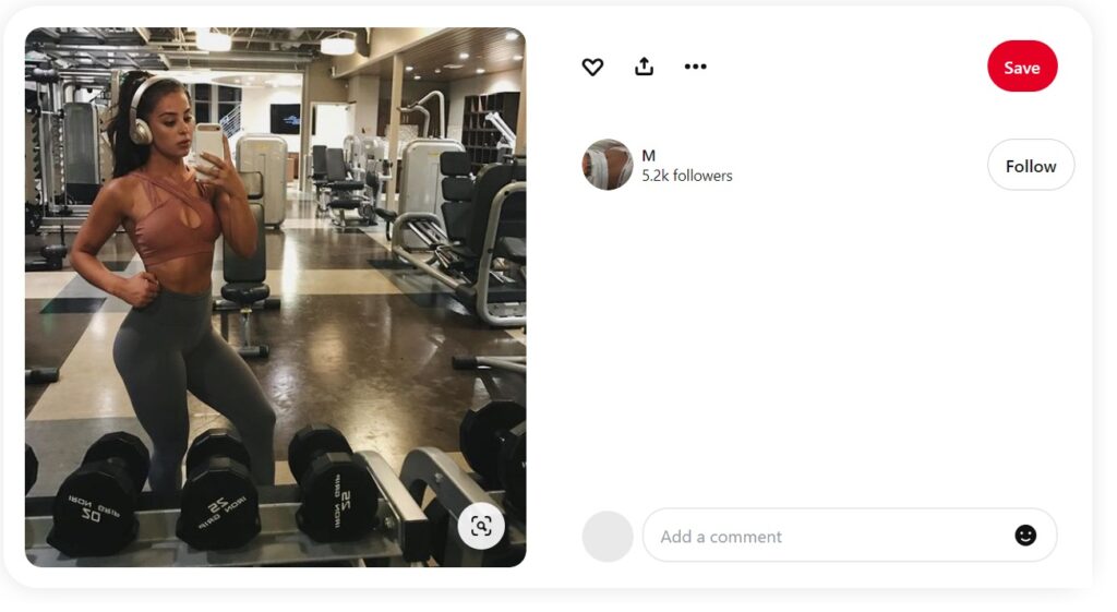 M is a gym member and she documents her fitness journey.