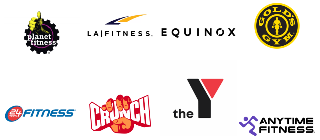 Most popular gyms in the USA which charge monthly fees and one additional at the beginning.