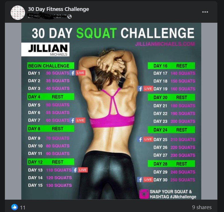 Fitness social media channels share different kinds of challenges.