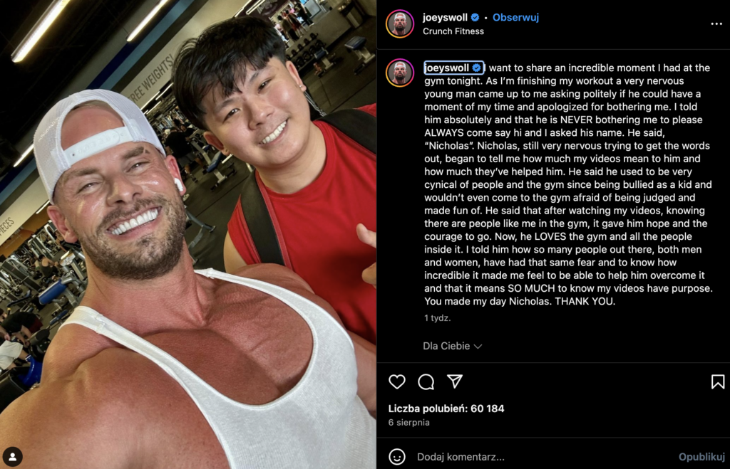 Joey Swoll - other fitness app influencer