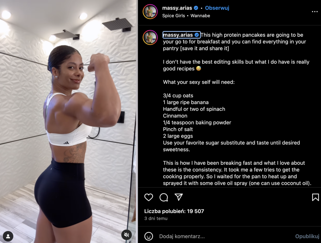 Massy Arias - fitness instagram influencers