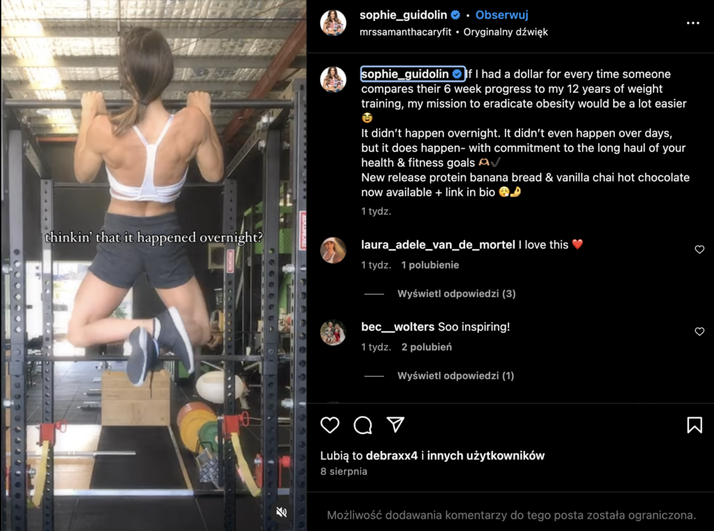 Sophie Guidolin - female fitness influencers