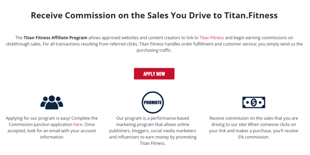 Titan affiliate link program