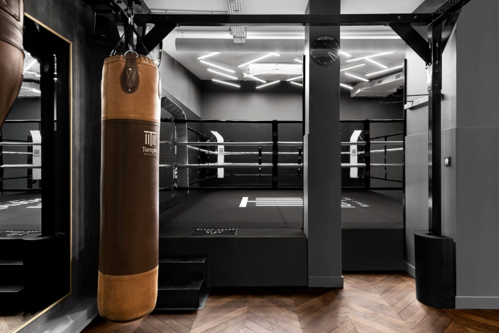 One of the luxury gyms is the Temple boxing gym.