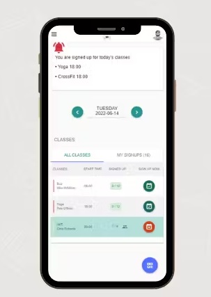 WodGuru app for a mobile trainer's own schedule.