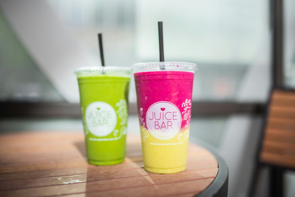 Juice bars in many gyms are gaining popularity.