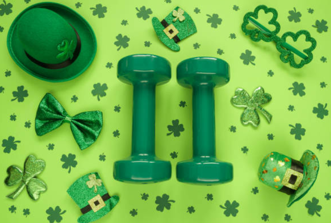 St. Patrick themed fitness class is perfect for group workout.