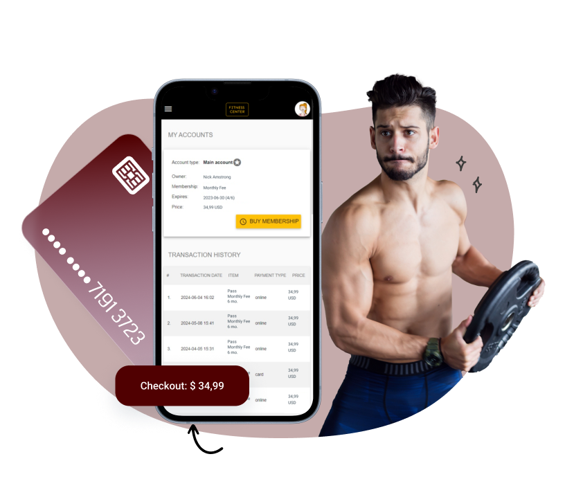 Use a gym management software to enable credit card payments and overdue payment reminders.