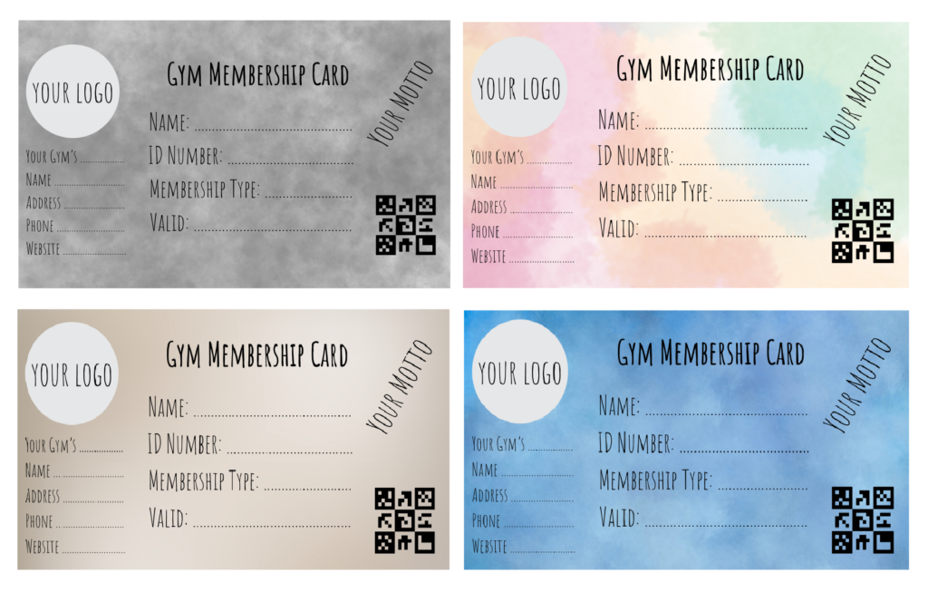 With our downloadable template you can create a membership card with your own images, like your logo.