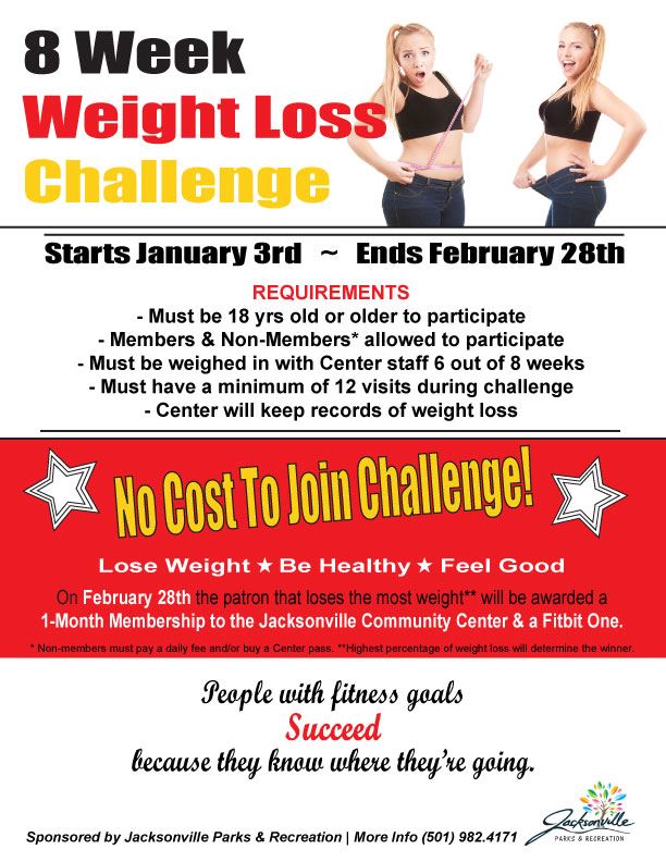 Weight loss challenge organized by Jacksonville Parks & Recreation. Source: cityofjacksonville.net