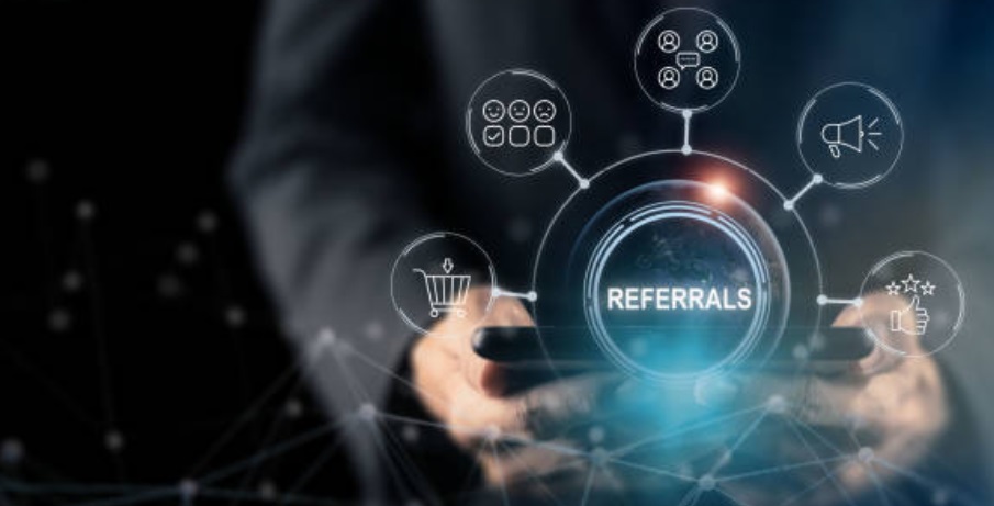 A gym referral program uses many channels - word of mouth, social media, announcements.