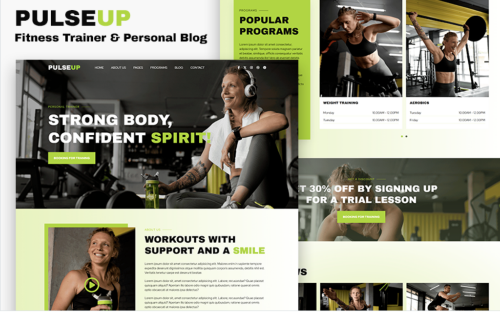 How to make web design for wellness and fitness business? Source: www.templemonster.com