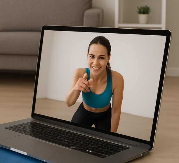 Personalized experience during gym online classes thanks to an empathetic instructor.