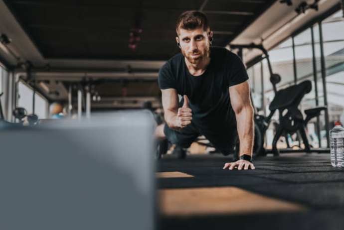 Online fitness classes can be led by an instructor from his gym.