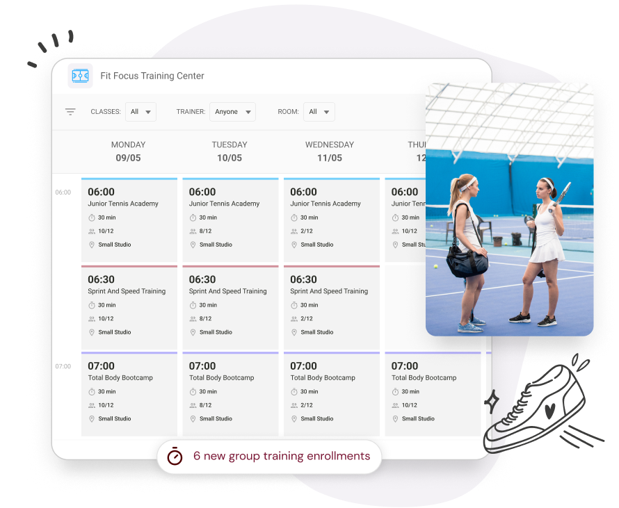 A sports facility membership app is what brings back the court clients’ hope for easier booking, payments and communication.