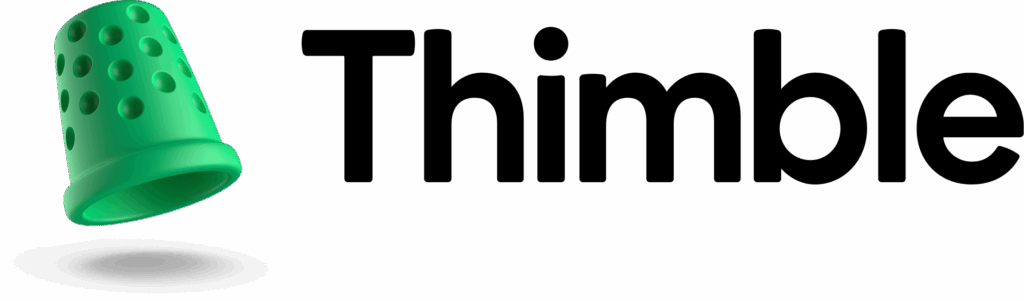 Logo of Thimble - a company offering dance school policy online. Source: thimble.com