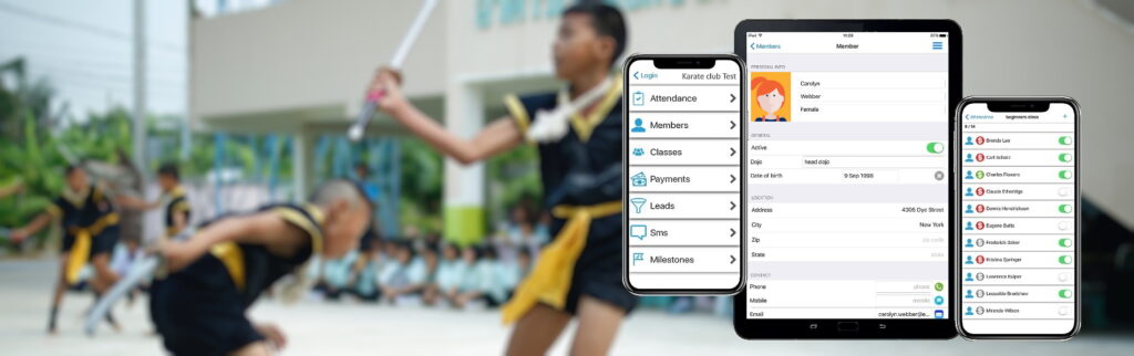 DojoExpert desktop - simple but with a students' database and features that help to increase leads.