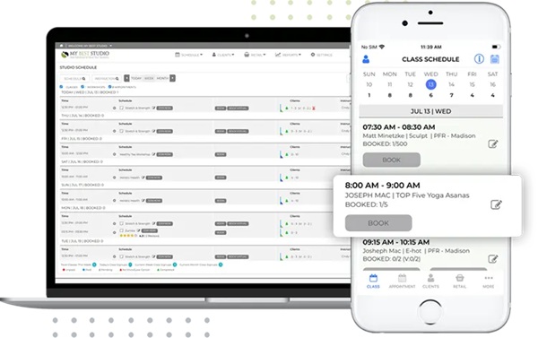 My Best Studio desktop - here: a class management screen.