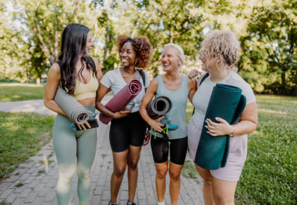 Key benefits of the fitness community in health clubs or fitness group activities are social connection between like minded individuals and shared experience during workout - it translates into bigger motivation and brand loyalty.