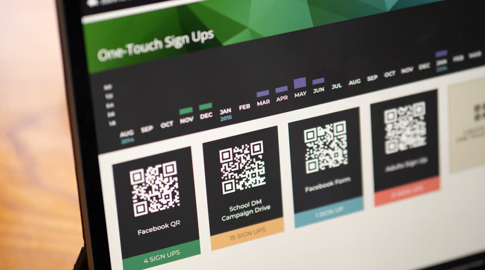 Marialitics screenshot: this system lets new students familiarize with check-ins quickly thanks to QR codes.