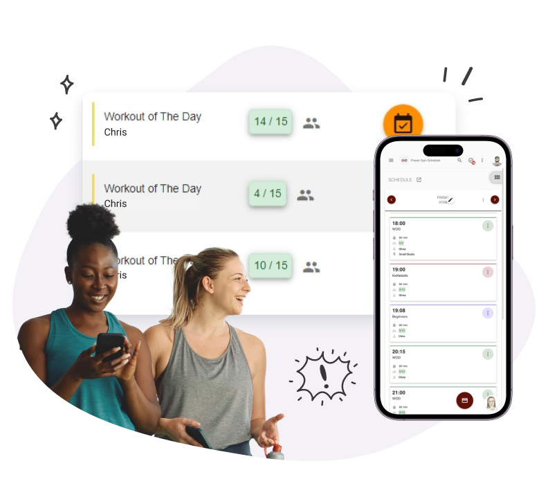Booking and scheduling options in a management software make your fitness business look more professional and eliminate the risk of double booking or gaps.