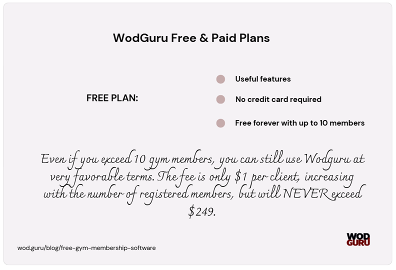 WodGuru as a gym management software with favorable pricing.